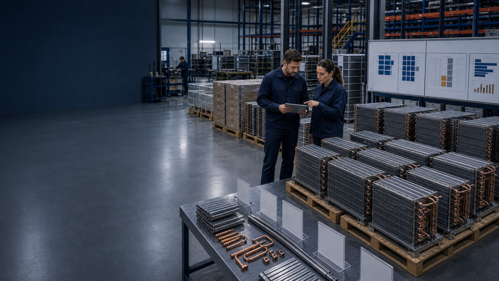 Volume production planning for refrigeration coil fabrication