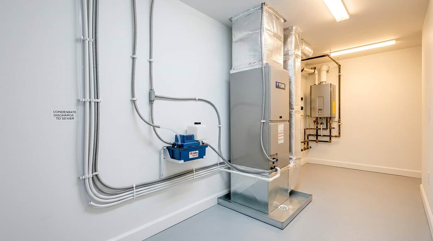 Industrial HVAC and refrigeration equipment in a commercial setting.