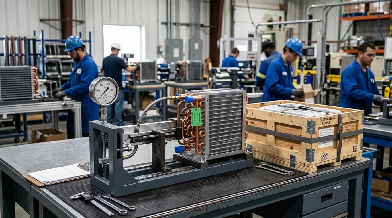 custom coil prototype process 鈥?approved refrigerator coil sample prepared for pilot production review