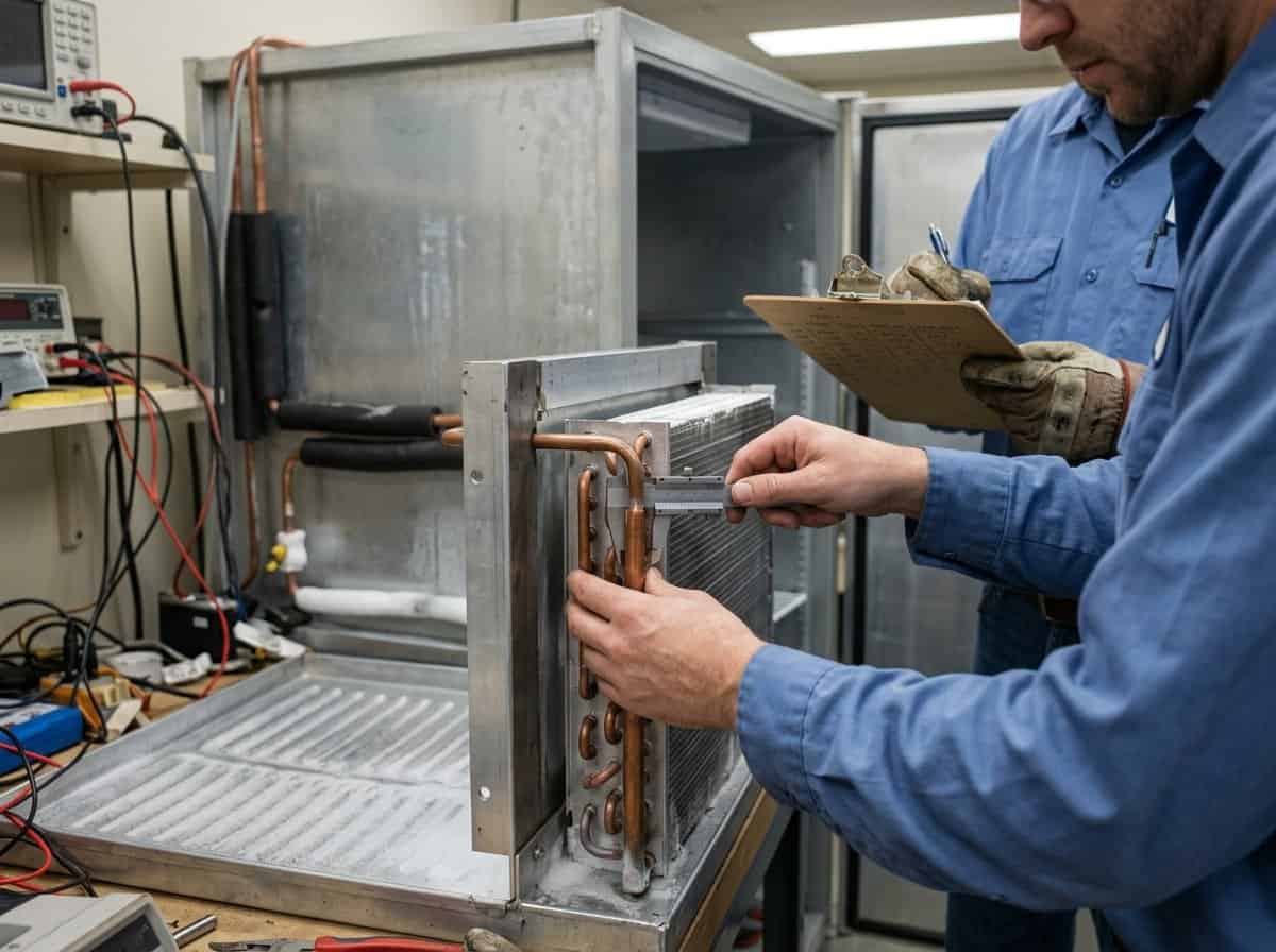 custom coil prototype process 鈥?sample matrix and test sequence marked beside a production-intent coil