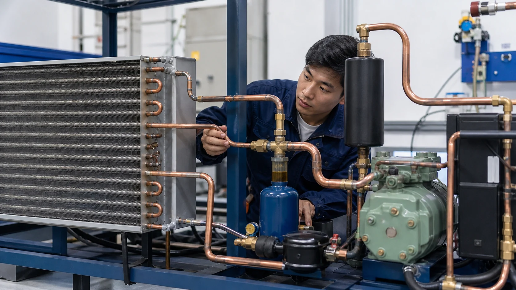 Cutaway evaporator coil headers, circuits and oil accumulation