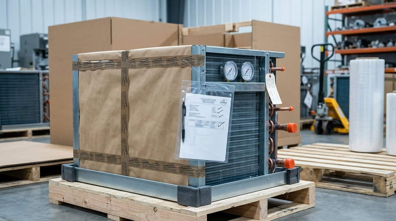 evaporator coil quotation information 鈥?approved evaporator coil package with drain, connection, and test records ready for OEM review