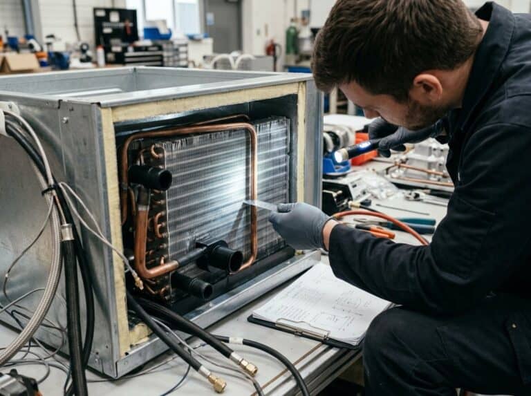 evaporator coil quotation information — Dimensions, connections, and drainage