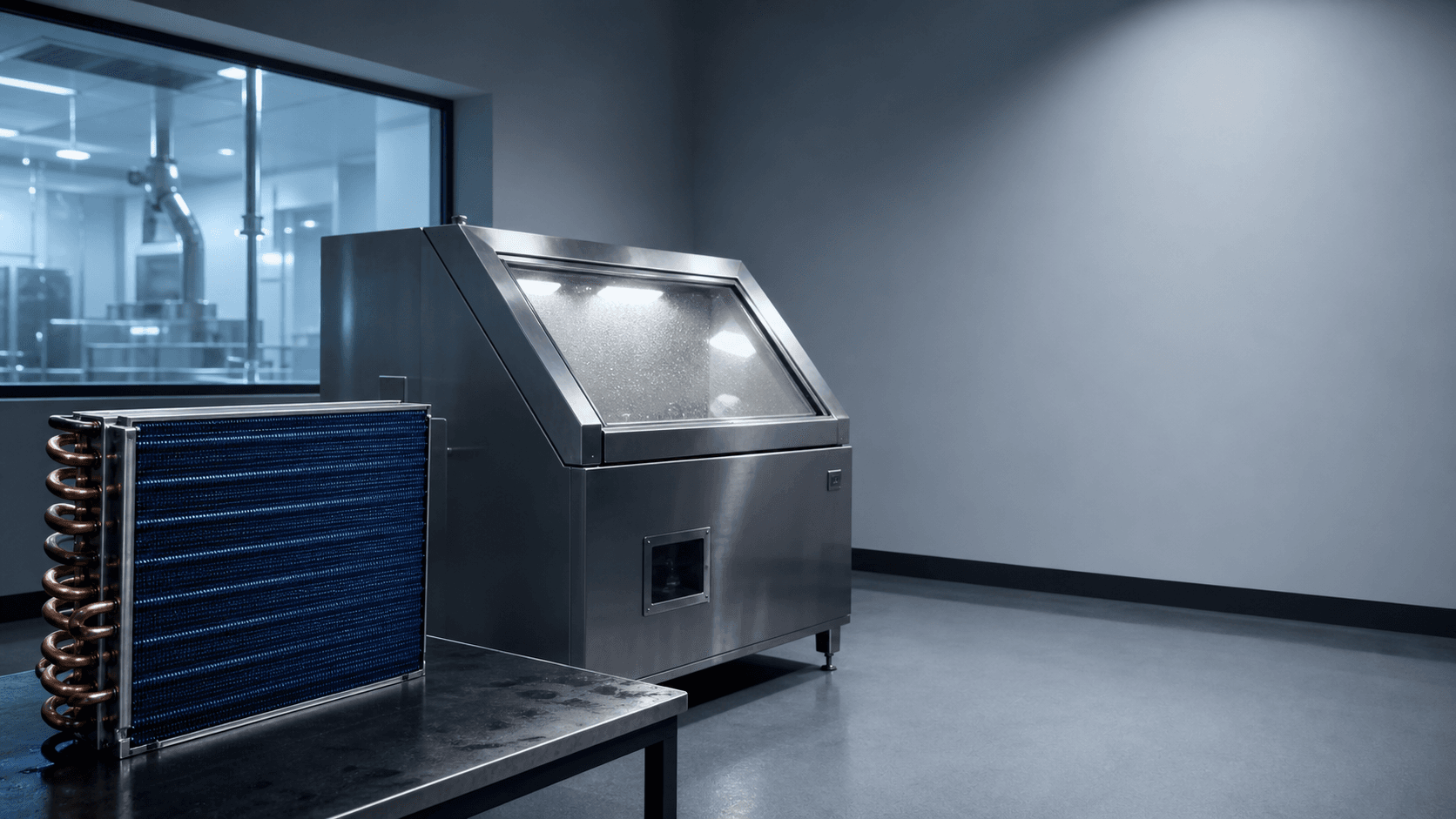 salt-spray corrosion testing of a refrigeration coil