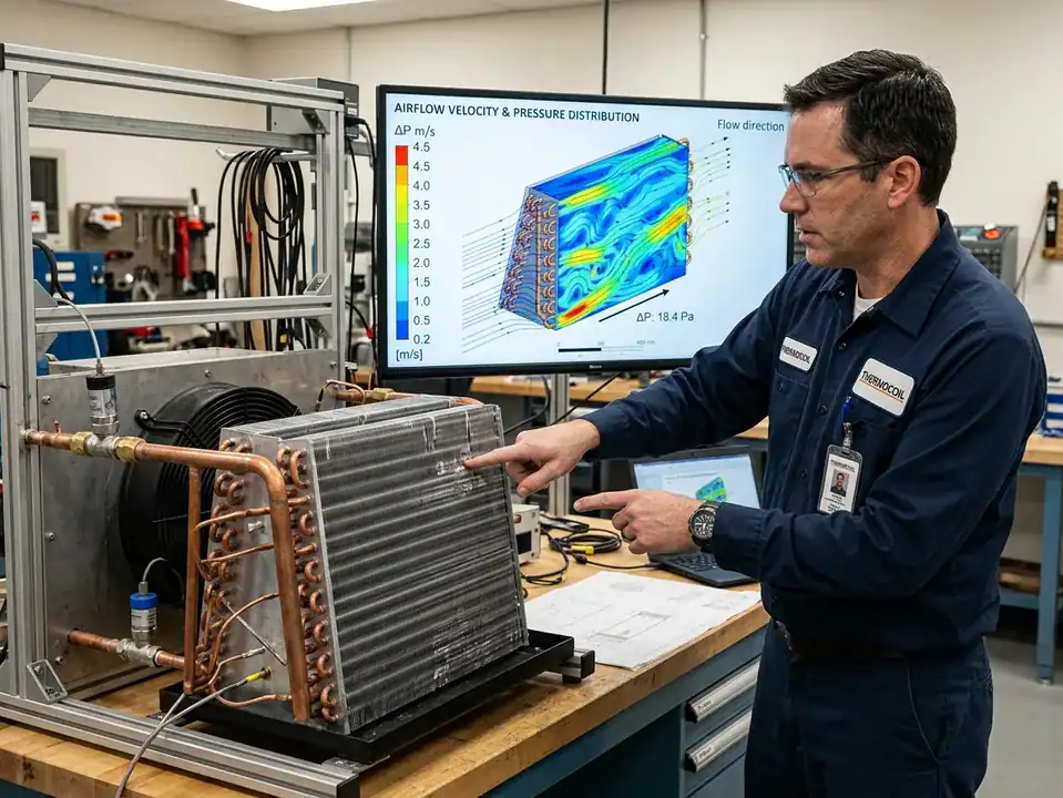 HVAC coil sizing: engineering workstation comparing coil geometry with a CFD and airflow review