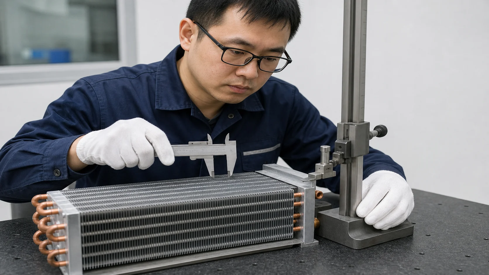 Engineer comparing old and new coil drawings, materials, and change review checklist