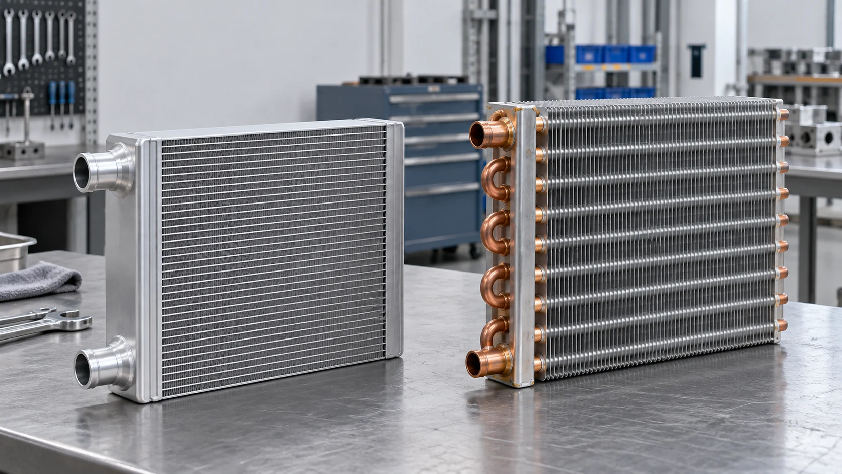 Microchannel and copper tube aluminum fin-tube heat pump coils